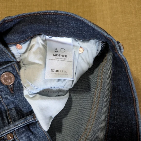 Mother Classic Women's Dark Blue Straight-Leg Jeans - Picture 4 of 6